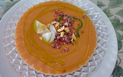 Restaurante Baldomero: Corazón verde para el mejor salmorejo que hemos degustado.